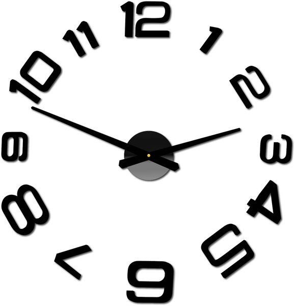 SENTOP | Moderní nalepovací nástěnné hodiny | 3D hodiny 12S053-Wanduhr HEU- analogové