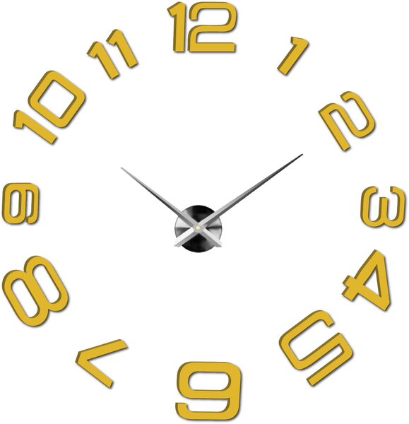 SENTOP | Moderní nalepovací nástěnné hodiny | 3D hodiny 12S053-Wanduhr HEU- analogové