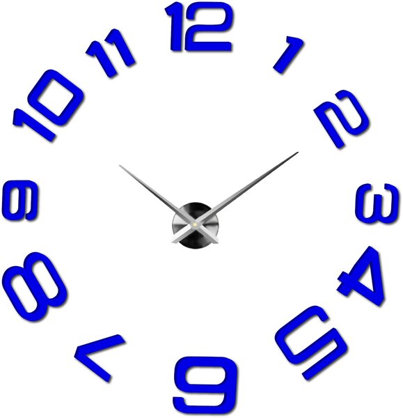 SENTOP | Moderní nalepovací nástěnné hodiny | 3D hodiny 12S053-Wanduhr HEU- analogové
