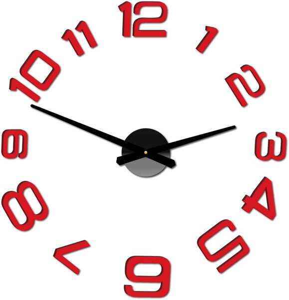 SENTOP | Moderní nalepovací nástěnné hodiny | 3D hodiny 12S053-Wanduhr HEU- analogové