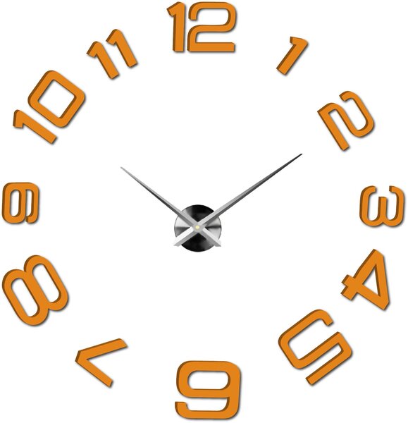 SENTOP | Moderní nalepovací nástěnné hodiny | 3D hodiny 12S053-Wanduhr HEU- analogové