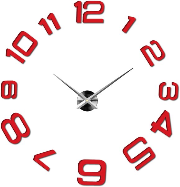 SENTOP | Moderní nalepovací nástěnné hodiny | 3D hodiny 12S053-Wanduhr HEU- analogové