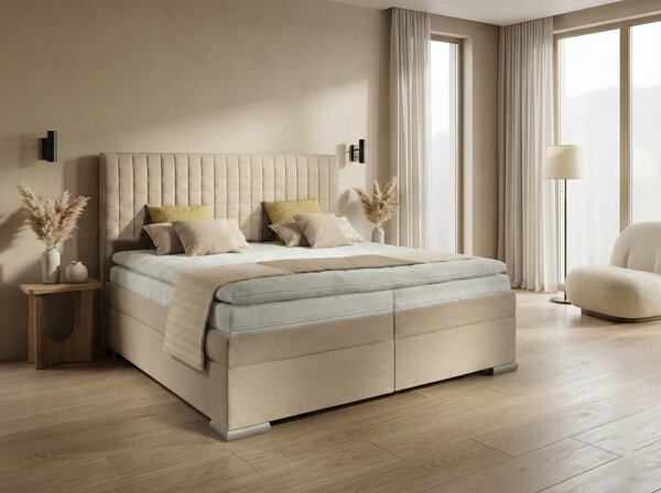Postel boxspring s úložným prostorem BRIDGEPORT plocha spaní 160x200