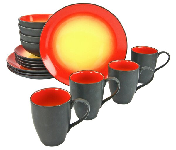 KOMBINOVANÁ SOUPRAVA, 16dílné, kamenina Creatable - Online Only nádobí, Online Only