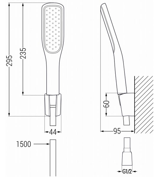 Mexen R-49 bodová sprchová sada, bílá/zlatá - 785495052-25