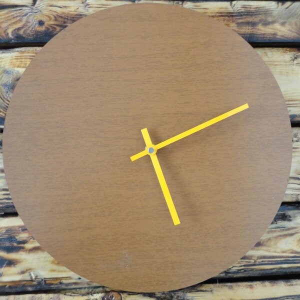 Nástěnné hodiny kruh HDF Oliva: Černé ručičky HDF - černá 30 cm 3436-21954 PR0066- wall clock HEU-