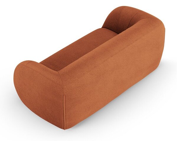 Oranžová pohovka z textilie bouclé 210 cm Essen – Cosmopolitan Design