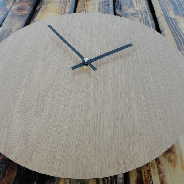 Nástěnné hodiny kruh HDF Oliva: Černé ručičky HDF - černá 30 cm 3436-21954 PR0066- wall clock HEU-