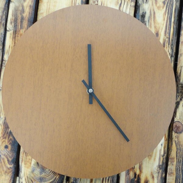 Nástěnné hodiny kruh HDF Oliva: Černé ručičky HDF - černá 30 cm 3436-21954 PR0066- wall clock HEU-