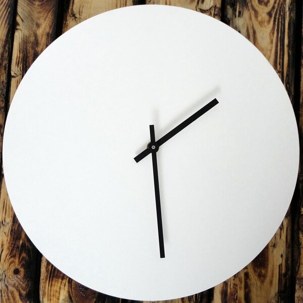 Nástěnné hodiny kruh HDF Oliva: Černé ručičky HDF - černá 30 cm 3436-21954 PR0066- wall clock HEU-