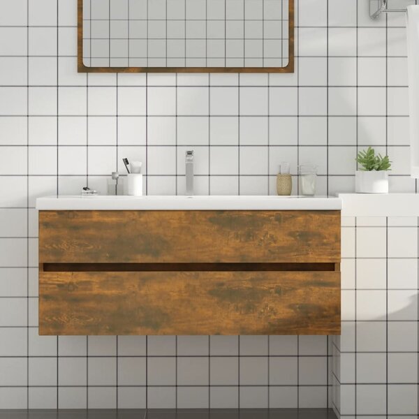 Umyvadlová skříňka kouřový dub 100x38,5x45 cm kompozitní dřevo