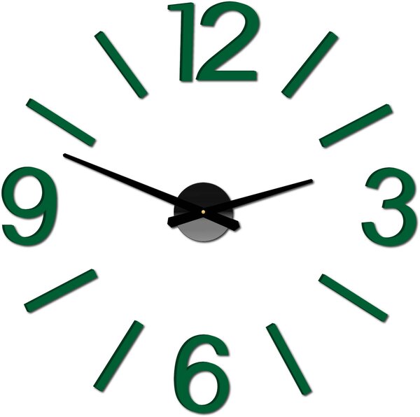Nástěnné hodiny do kuchyně | AUKRO: Černá Ral 9005 Černá barva RAL 9005 80 cm 3441-22134 X0067-Wall clock 2D HEU+