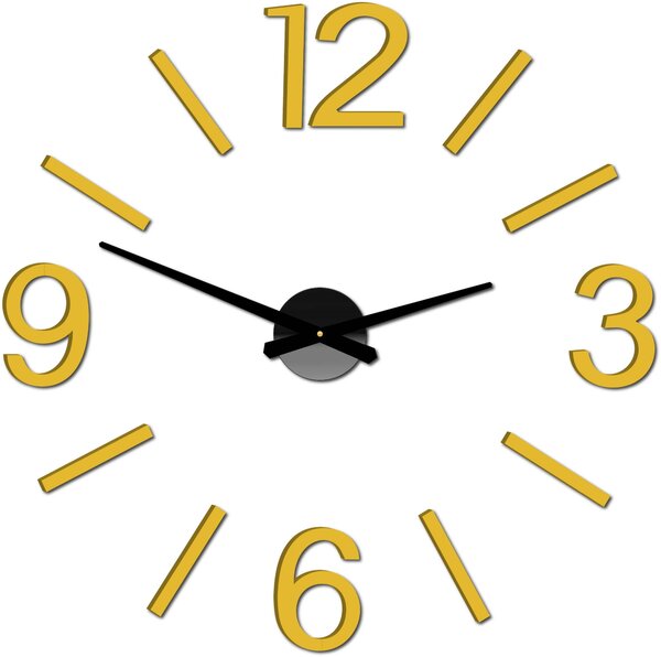 Nástěnné hodiny do kuchyně | AUKRO: Černá Ral 9005 Černá barva RAL 9005 80 cm 3441-22134 X0067-Wall clock 2D HEU+