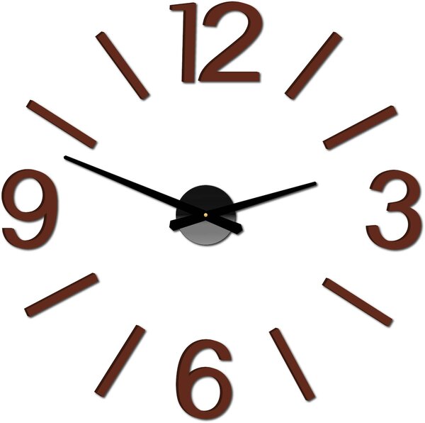 Nástěnné hodiny do kuchyně | AUKRO: Černá Ral 9005 Černá barva RAL 9005 80 cm 3441-22134 X0067-Wall clock 2D HEU+