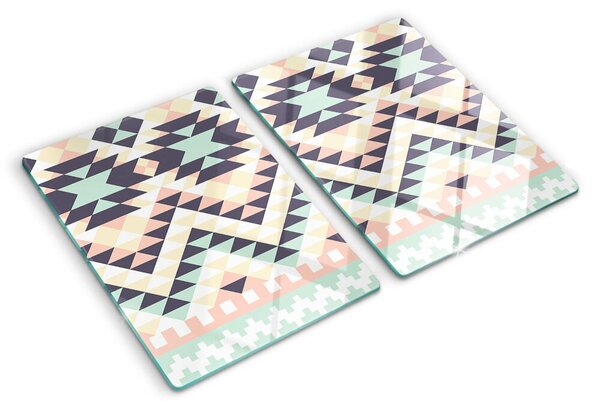 Skleněná krájecí deska Geometrický motiv v pastelových barvách ddk-nr-wm-00007927