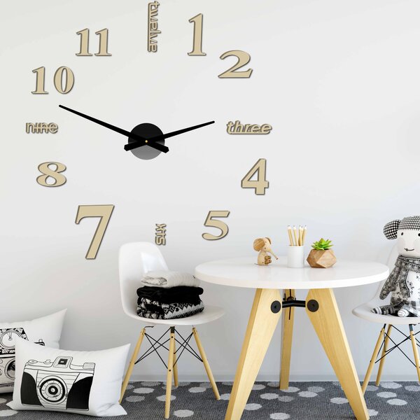 SENTOP | Moderní nalepovací nástěnné hodiny DIY | SENTOP 12P015 BEZ PENA BEZ PLECHU HEU+ analogové