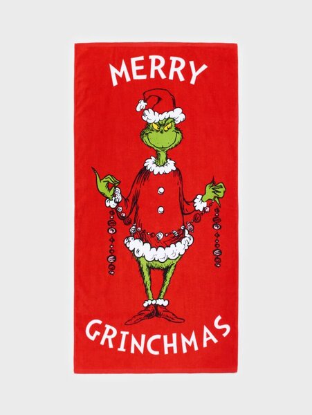Sinsay - Bavlněný ručník Grinch - červená