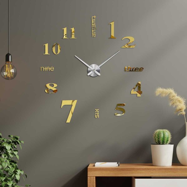 Nástěnné hodiny čísla | DARCE: Zrcadlo SILVER Černá barva RAL 9005 80 cm 3497-104255 12S015
