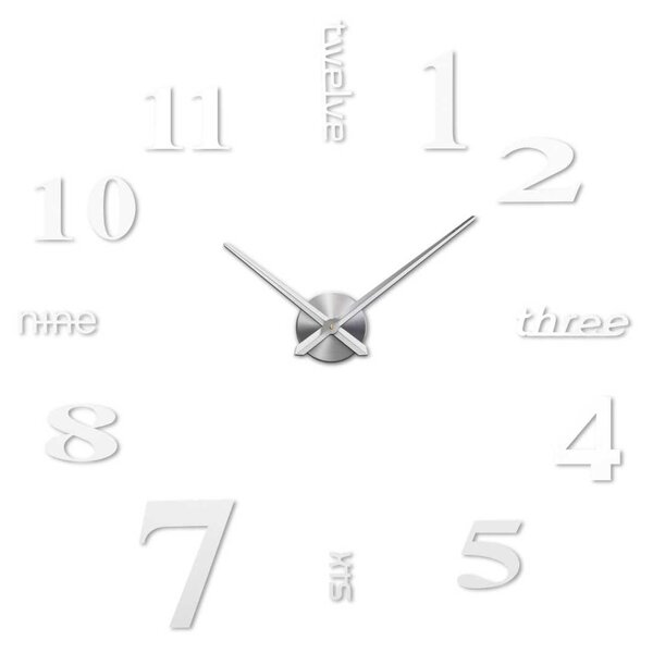 Nástěnné hodiny čísla | DARCE: Zrcadlo SILVER Černá barva RAL 9005 80 cm 3497-104255 12S015