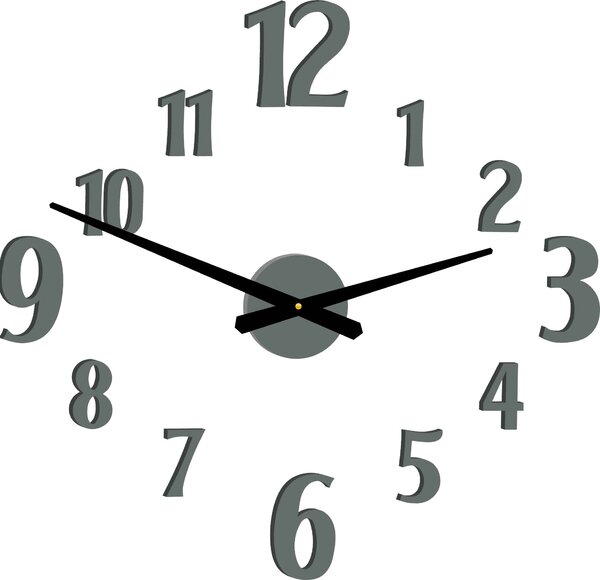SENTOP | Moderní nalepovací hodiny na zeď | Sentop 12P024-Wall clock HEU- analogové