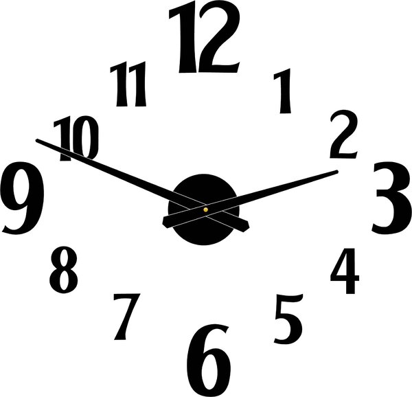 SENTOP | Moderní nalepovací hodiny na zeď | Sentop 12P024-Wall clock HEU- analogové