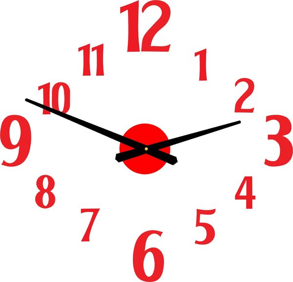 SENTOP | Moderní nalepovací hodiny na zeď | Sentop 12P024-Wall clock HEU- analogové