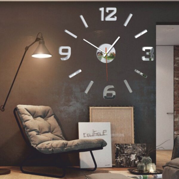 SENTOP | Nalepovací nástěnné hodiny z akrylu – moderní 3D plexi hodiny | SENTOP X0089 analogové