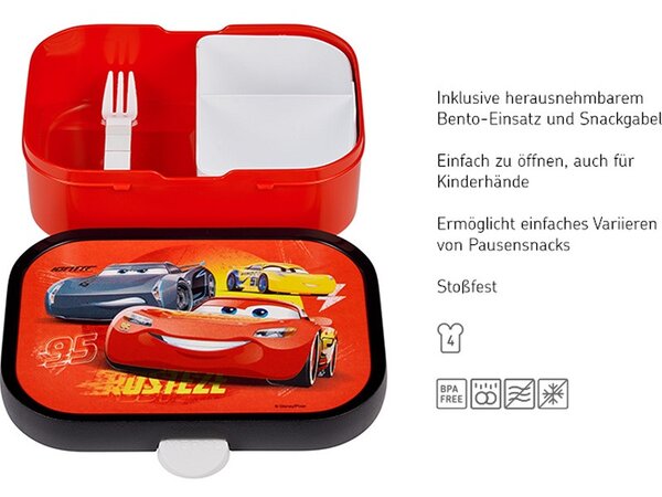 Dětský svačinový box Campus, 750ml, Mepal, auta 2