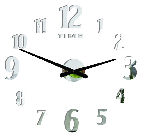 Nástěnné hodiny - CARLOS 2D: Černá Ral 9005 Černé ručičky 80 cm 3556-25329 12P035-Wall clock