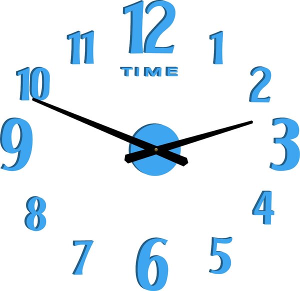 Nástěnné hodiny - CARLOS 2D: Černá Ral 9005 Černé ručičky 80 cm 3556-25329 12P035-Wall clock