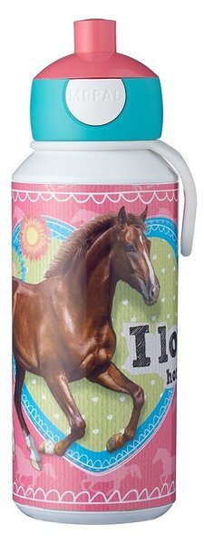 Dětská láhev na vodu s pítkem Campus, 400ml, Mepal, kůň