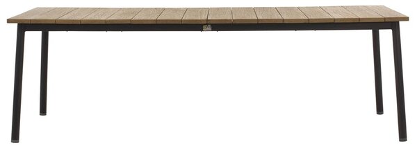 Apple Bee Jídelní stůl Milou, Apple Bee, obdélníkový 240x100x77 cm, rám hliník černý (Black), deska teak