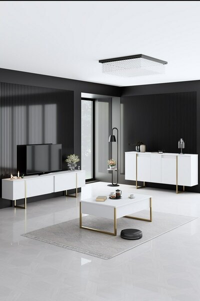 Skříňka Luxe White and Gold
