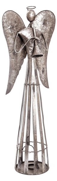 Anděl pohodář s flétnou patina 80cm