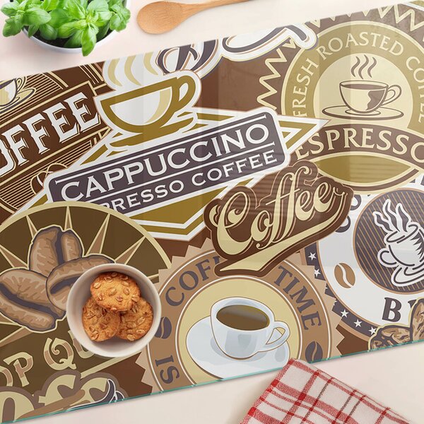Skleněné krájecí prkénko Káva a espresso ddk-nr-wm-00008013
