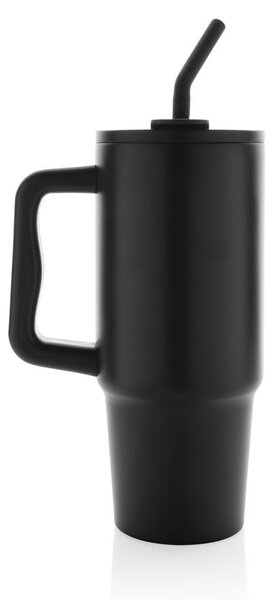Velký nerezový termohrnek Embrace, 900ml, XD Design, černý