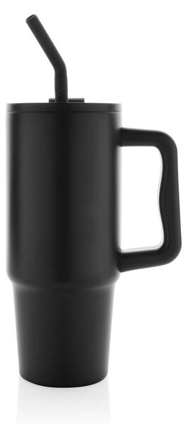 Velký nerezový termohrnek Embrace, 900ml, XD Design, černý