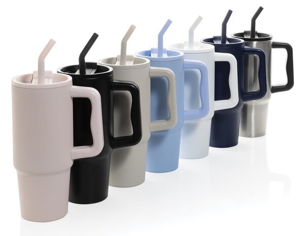 Velký nerezový termohrnek Embrace, 900ml, XD Design, růžový