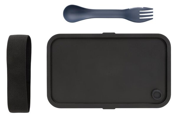 Svačinový box s příborem,1,2l, XD, modrý
