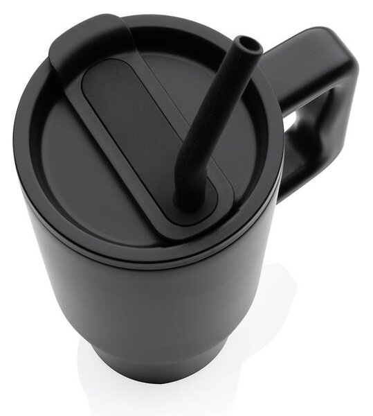 Velký nerezový termohrnek Embrace, 900ml, XD Design, černý
