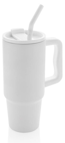 Velký nerezový termohrnek Embrace, 900ml, XD Design, bílý