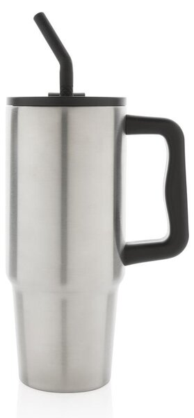 Velký nerezový termohrnek Embrace, 900ml, XD Design, stříbrný