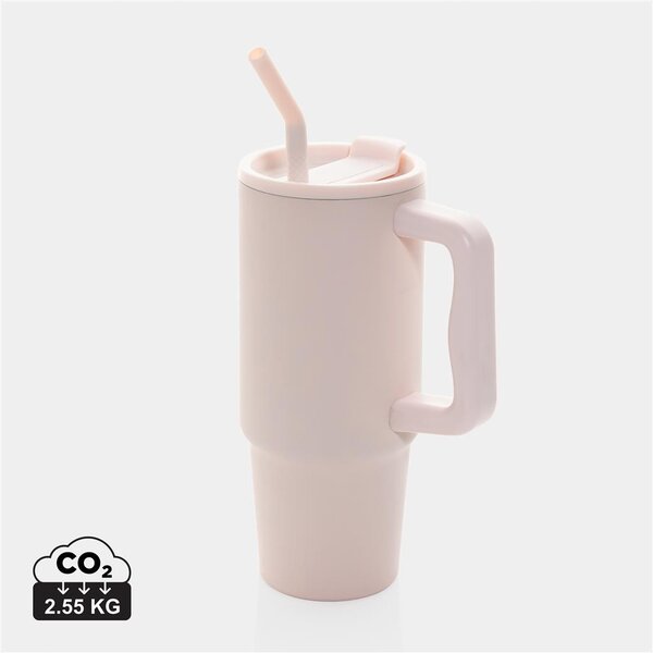 Velký nerezový termohrnek Embrace, 900ml, XD Design, růžový
