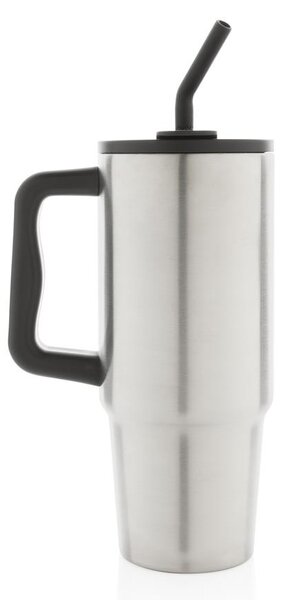 Velký nerezový termohrnek Embrace, 900ml, XD Design, stříbrný