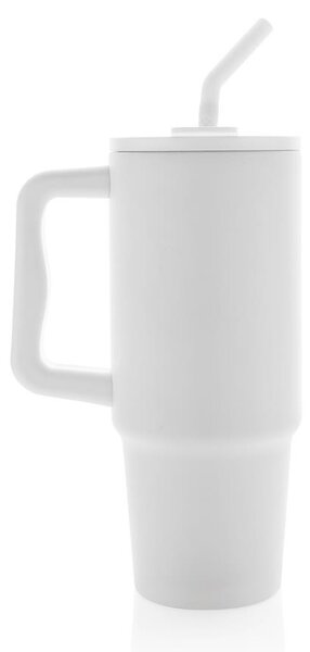 Velký nerezový termohrnek Embrace, 900ml, XD Design, bílý