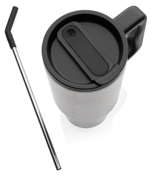 Velký nerezový termohrnek Embrace, 900ml, XD Design, stříbrný