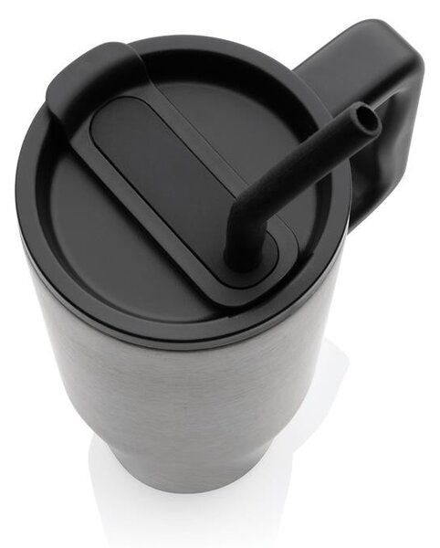 Velký nerezový termohrnek Embrace, 900ml, XD Design, stříbrný