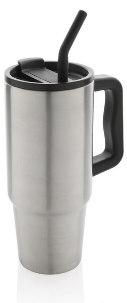 Velký nerezový termohrnek Embrace, 900ml, XD Design, stříbrný
