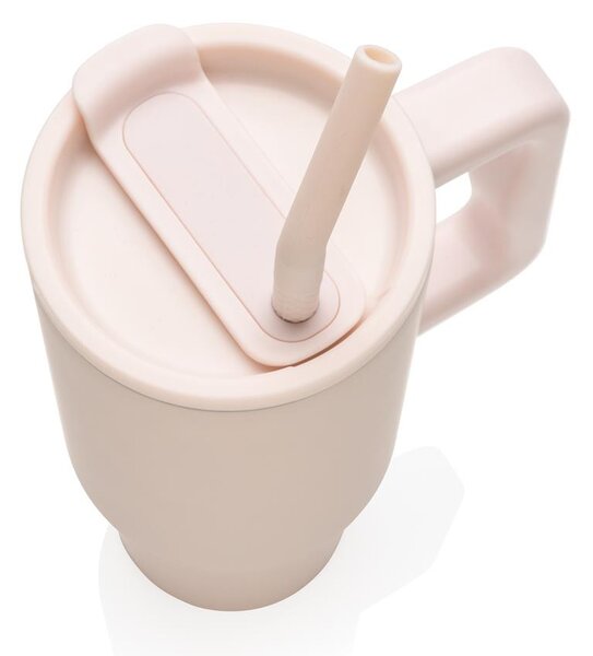 Velký nerezový termohrnek Embrace, 900ml, XD Design, růžový