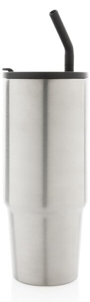 Velký nerezový termohrnek Embrace, 900ml, XD Design, stříbrný